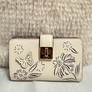 Kate Spade Phoebe perforated turn lock wallet